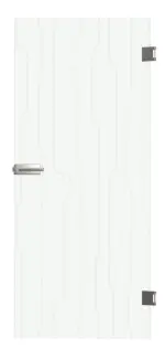 Frontansicht von Curves Mattierung Glastür mit Motiv matt Kompakt inkl. Beschlagset - Erkelenz