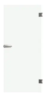 Frontansicht von Float Klar Glastür Kompakt inkl. Beschlagset - Erkelenz