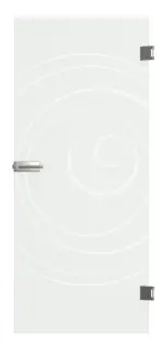 Frontbild von Lira Mattierung Glastür mit Motiv klar - Erkelenz