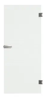 Frontansicht von Morse Mattierung Glastür mit Motiv klar Kompakt inkl. Beschlagset - Erkelenz