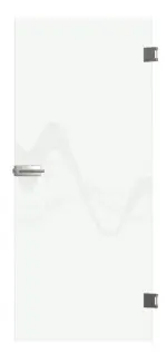 Frontansicht von Sinus 2 Mattierung Glastür mit Motiv matt Kompakt inkl. Beschlagset