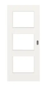 Frontbild von Weiß RAL 9016 LA 11 Basic Durat Schiebetür - Huga