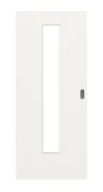 Frontbild von Weiß RAL 9016 LA 24 Basic Durat Schiebetür - Huga