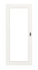 Frontbild von Weiß RAL 9016 LA 27 Basic Durat Schiebetür - Huga