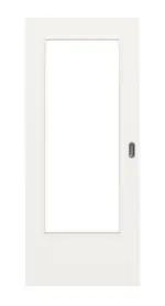 Frontbild von Weiß RAL 9016 DIN-LA Basic Durat Schiebetür - Huga