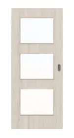 Frontbild von Eiche lasiert LA 11 Basic Durat Schiebetür - Huga