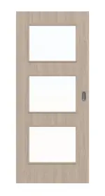 Frontbild von Eiche grau LA 11 Basic Durat Schiebetür - Huga