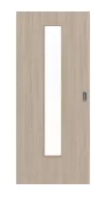 Frontbild von Eiche grau LA 24 Basic Durat Schiebetür - Huga