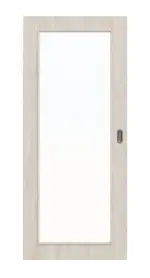 Frontbild von Eiche lasiert LA 27 Basic Durat Schiebetür - Huga