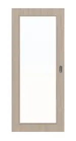 Frontbild von Eiche grau LA 27 Basic Durat Schiebetür - Huga