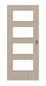 Frontbild von Eiche grau LA 9 Basic Durat Schiebetür - Huga