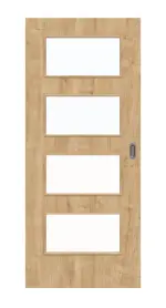 Frontbild von Asteiche LA 9 Basic Durat Schiebetür - Huga