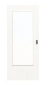 Frontbild von Pino Weiß DIN-LA Basic Durat Schiebetür - Huga