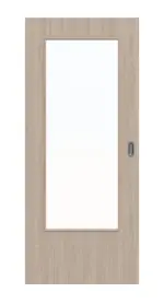 Frontbild von Eiche grau DIN-LA Basic Durat Schiebetür - Huga