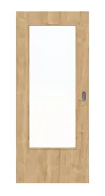 Frontbild von Asteiche DIN-LA Basic Durat Schiebetür - Huga