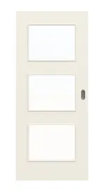 Frontbild von Weiß ähnlich RAL 9010 LA 11 Basic Lack Schiebetür - Huga