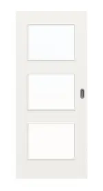 Frontbild von Weiß ähnlich RAL 9016 LA 11 Basic Lack Schiebetür - Huga