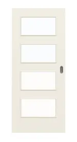 Frontbild von Weiß ähnlich RAL 9010 LA 9 Basic Lack Schiebetür - Huga