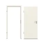 Komplettset-Ansicht von GARANT Schallschutztür-Set Weißlack RAL 9010 CePaL mit Zarge