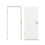 Komplettset-Ansicht von GARANT Schallschutztür-Set Weißlack RAL 9016 mit Zarge