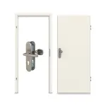 Komplettset-Ansicht von CLASSEN Wohnungseingangstür-Set Weiß RAL 9010 CPL 4.1 mit Zarge und Beschlag