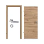 Komplettset-Ansicht von WESTAG Innentür-Set Artis Eiche Cross EiC 793 PortaLit CPL mit Zarge und Drücker