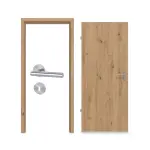 Komplettset-Ansicht von WESTAG Innentür-Set Artis Eiche Ei 793 PortaLit CPL mit Zarge und Drücker