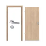 Komplettset-Ansicht von WESTAG Innentür-Set Eiche Eleganzia Ei 342 PortaLit CPL mit Zarge und Drücker