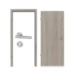 Komplettset-Ansicht von WESTAG Innentür-Set Sala Eiche Ei 443 PortaLit CPL mit Zarge und Drücker