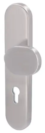 Detailbild von Griffplatte von SÜDMETALL Schutzbeschlag Sicura Ronny-LS Edelstahl-sat. für Nebeneingangstüren