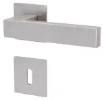 1. Bild von SÜDMETALL Türgriff Köln Square-R Edelstahl satiniert Flachrosette Magnet Flat 