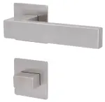 3. Bild von SÜDMETALL Türgriff Köln Square-R Edelstahl satiniert Flachrosette Magnet Flat 