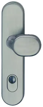 Sicura Ronny-LS/LS Edelstahl-sat. Schutzbeschlag für Haustüren mit Zylinderabdeckung und Feuerschutz - Südmetall