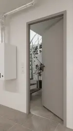 Detail-Milieuansicht von Brandschutztür T90 PortaLit Trend Kitt A 446 CPL - Westag