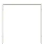 Frontansicht in RAL 9016 von Stahl-Umfassungszarge für Ständerwerk 2-flg. - Hörmann