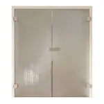 Listing-Ansicht von GARANT Ganzglas Doppelflügeltür Chinchilla Weiß Ornament