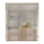 Listing-Ansicht von GARANT Ganzglas Doppelflügeltür Linea 1 Siebdruck-Veredelung