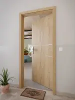 CloseUp-Milieuansicht von GARANT Wohnungseingangstür Corona 832 Authentic Risseiche CePaL