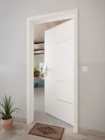 CloseUp-Milieuansicht von GARANT Wohnungseingangstür Corona 834 Authentic Bianco CePaL