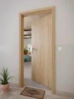 CloseUp-Milieuansicht von GARANT Wohnungseingangstür Corona 850 Authentic Risseiche CePaL