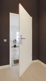 Front-Milieuansicht von GARANT Wohnungseingangstür W1000ST3 Premium Weiß GHK08