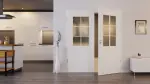 Front-Milieubild von Kontura 2 LA Sprosse 2/3 ClassicLine Weißlack Doppelflügeltür inkl. Zarge - Hörmann
