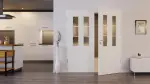 Front-Milieubild von Kontura 3 LA Sprosse 1/3 ClassicLine Weißlack Doppelflügeltür inkl. Zarge - Hörmann