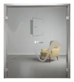 Bild von Sinus 2 Klassisch Matt Ganzglas Doppelflügeltür mit Motiv matt - Erkelenz