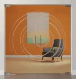 Bild von Lira Motiv matt 2-flg. Glaspendeltür DORMA Mundus BTS Variante 4 - Erkelenz