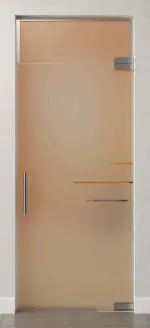 Bild von Bahia Motiv klar Glaspendeltür mit Oberlicht DORMA Mundus BTS Variante 7 - Erkelenz