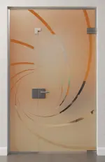 Bild von Cristall Motiv klar Ganzglastür mit festem Seitenteil und Oberlicht DORMA Mundus Variante 6 - Erkelenz