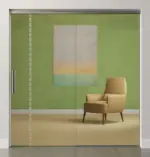 Bild von Algo Motiv matt Glasschiebetür mit festem Seitenteil Sigma Flexible Variante 1 - Erkelenz