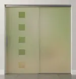 Bild von Cinque Motiv klar Glasschiebetür mit festem Seitenteil Sigma Flexible Variante 1 - Erkelenz