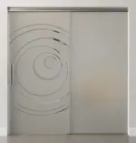 Bild von Lira Motiv klar Glasschiebetür mit festem Seitenteil Sigma Flexible Variante 1 - Erkelenz